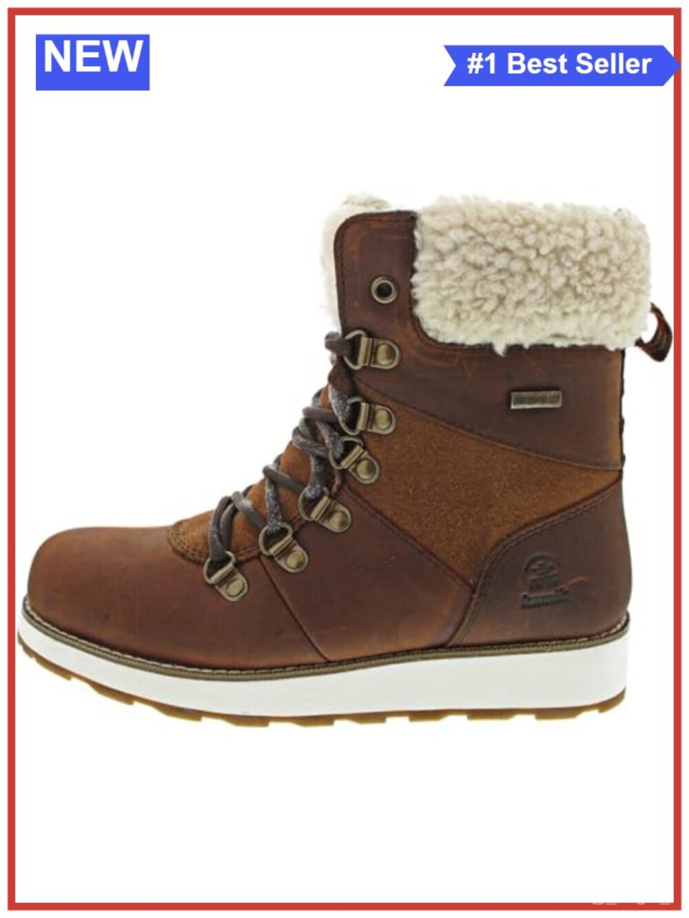 Waterproof Suede Snow Boots Lace-Up Ankle Winter Boots